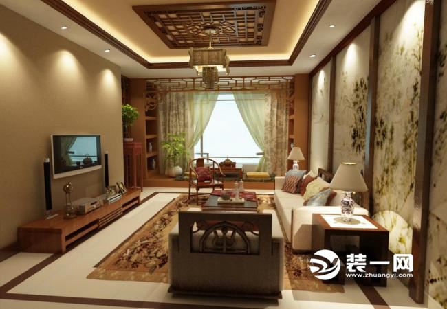 现代中式风格客厅装修效果图 现代中式风格客厅装修效果图