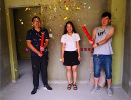 威海嘉保信装饰在施工地-锦绣滨城18#-两室两厅一厨一卫82平现代简约风格-主材安装