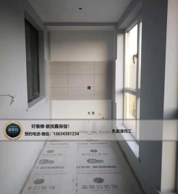 威海嘉保信装饰在施工地-山水绿城5#142平三室一厅现代风格-油工阶段